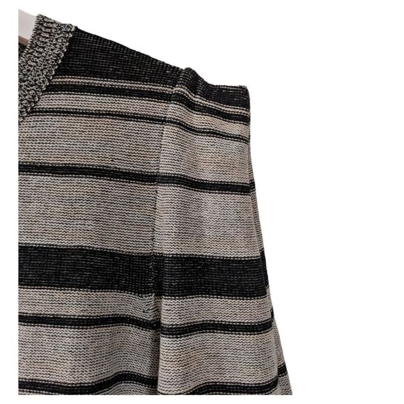 Nic + Zoe Mixed Musings Knit Crewneck Sweater in Black Multi Women's Size M - Picture 10 of 12